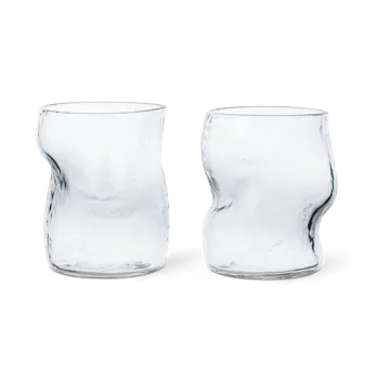 Dimple glass 27 cl 2-pack - Clear - Ferm Living