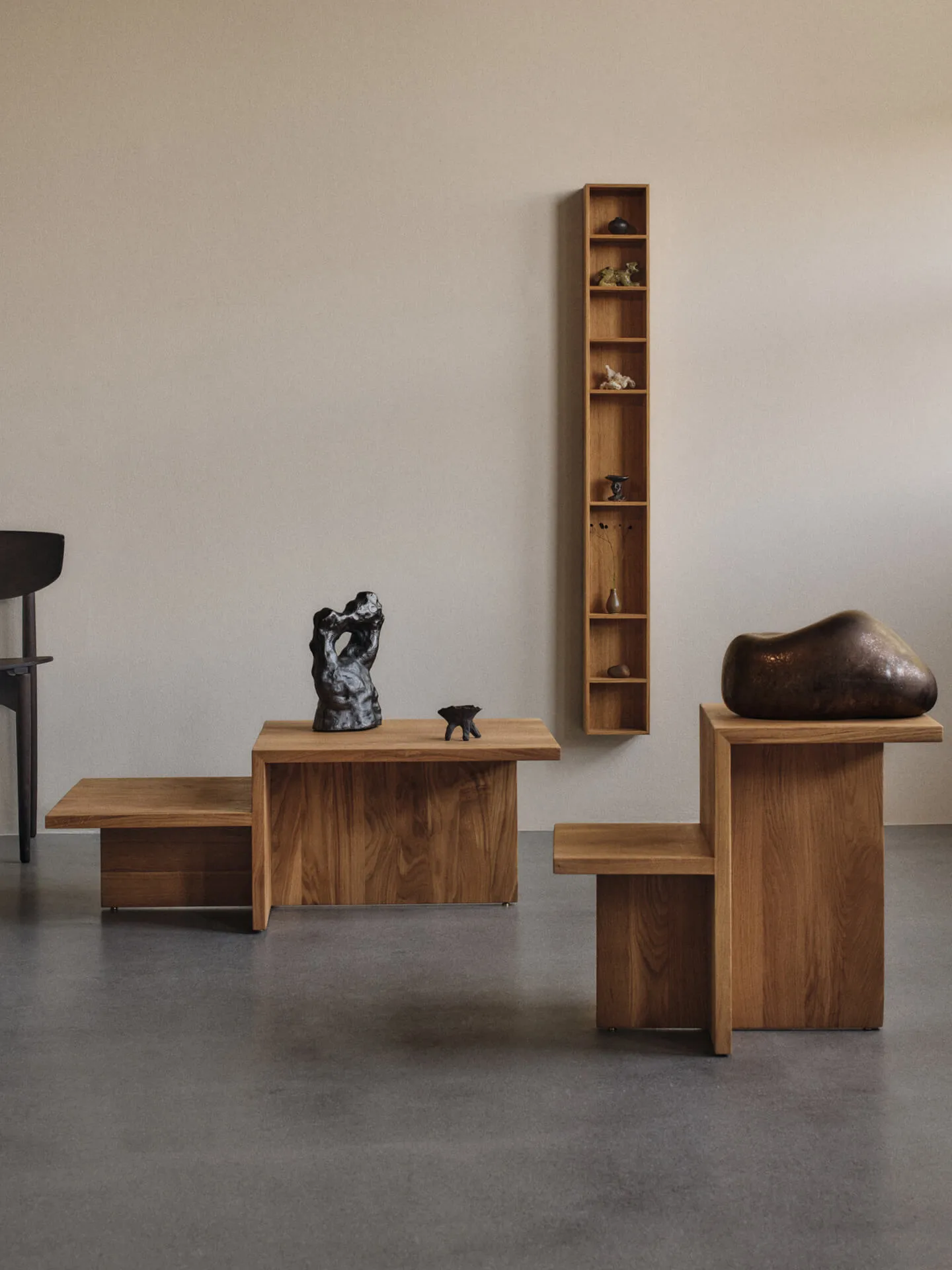 Distinct side table 59,5x35x50 cm, Natural oak Ferm Living