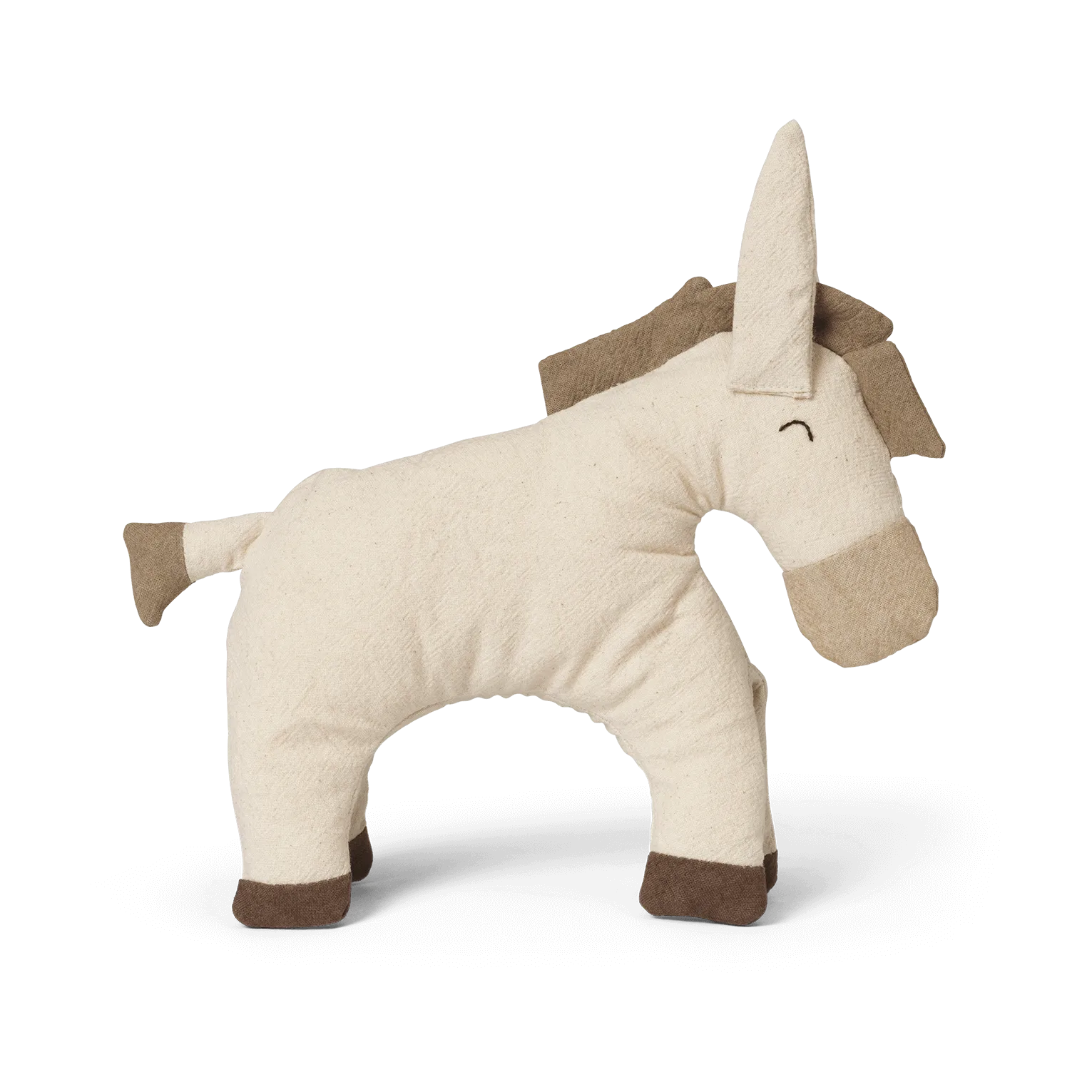 Donkey soft toy, Undyed-dark sand Ferm Living