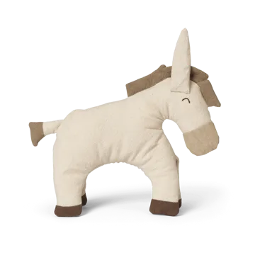 Donkey soft toy - Undyed-dark sand - Ferm Living