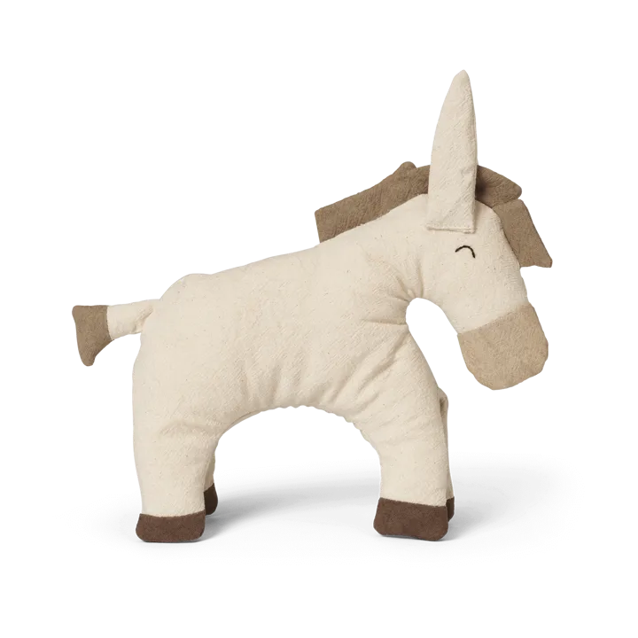 Donkey soft toy - Undyed-dark sand - Ferm Living