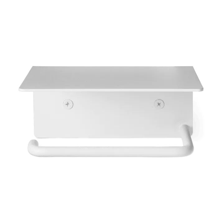 Dora toilet paper holder with shelf - White - Ferm Living