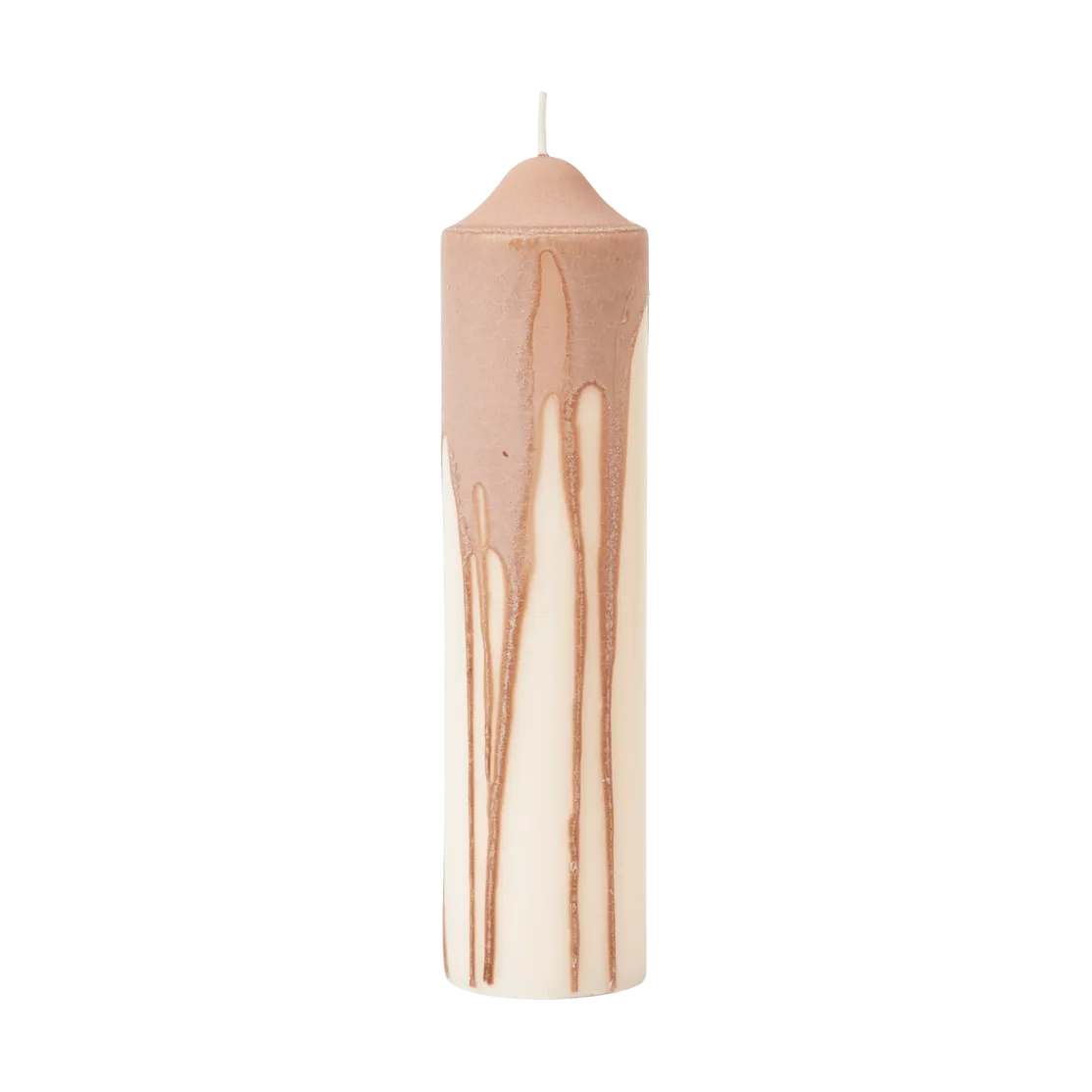 Drip pillar candle, Beige, 20 cm Ferm Living