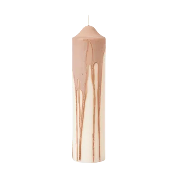 Drip pillar candle - Beige, 20 cm - Ferm Living