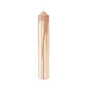 Drip pillar candle - Beige, 30 cm - Ferm Living