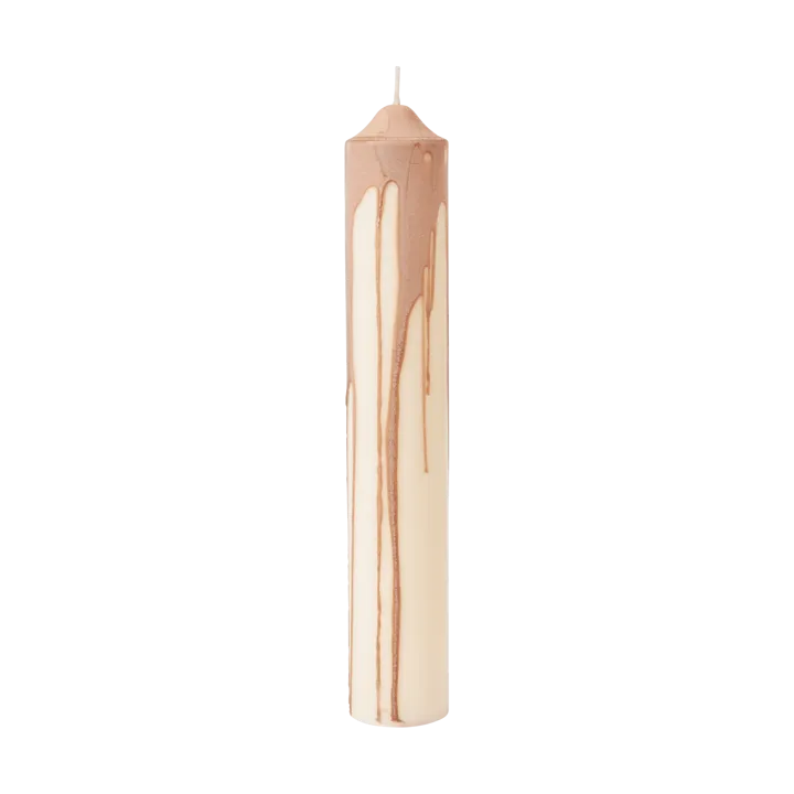 Drip pillar candle - Beige, 30 cm - Ferm Living