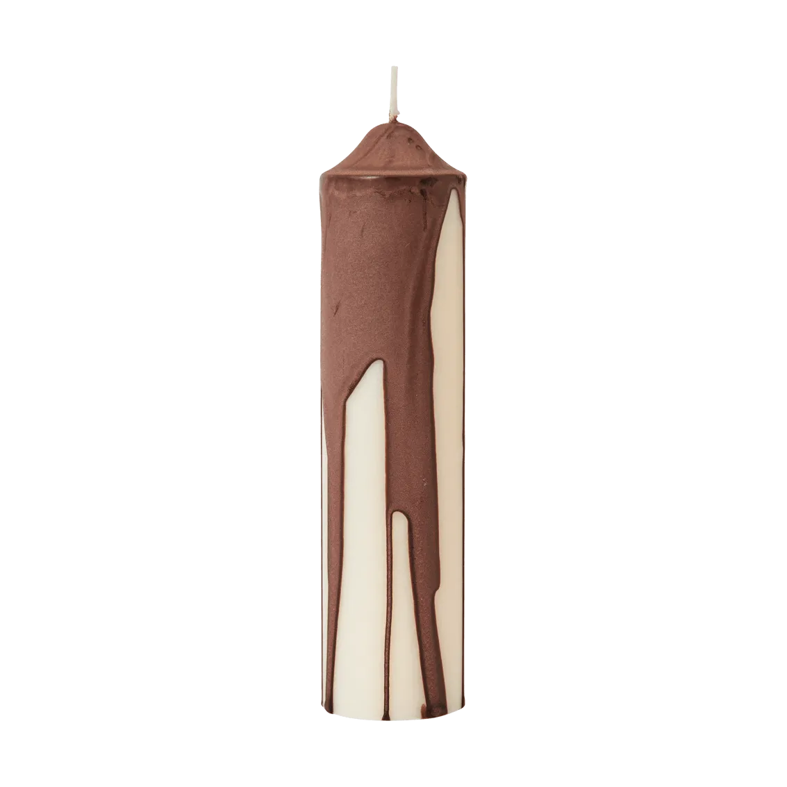 Drip pillar candle, Dark Chocolate, 20 cm Ferm Living