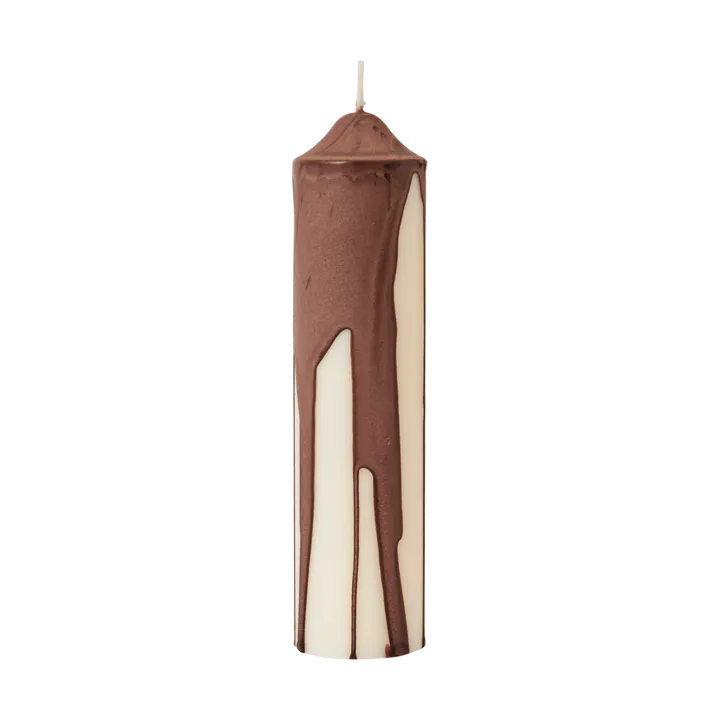Drip pillar candle - Dark Chocolate, 20 cm - Ferm Living