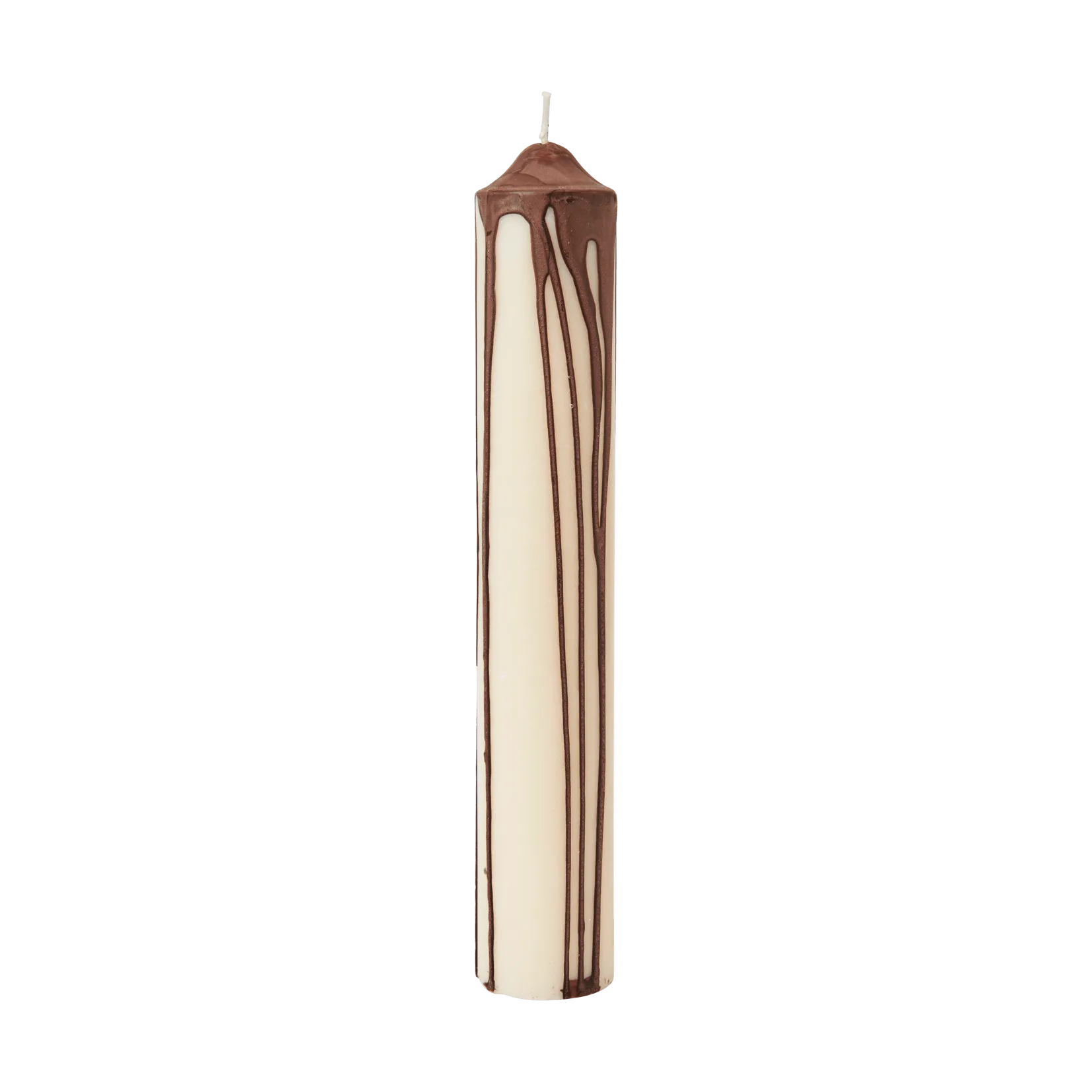 Drip pillar candle, Dark Chocolate, 30 cm Ferm Living