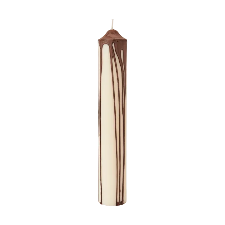 Drip pillar candle - Dark Chocolate, 30 cm - Ferm Living