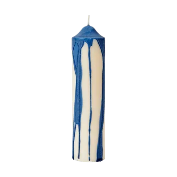 Drip pillar candle - Deep Blue, 20 cm - Ferm Living