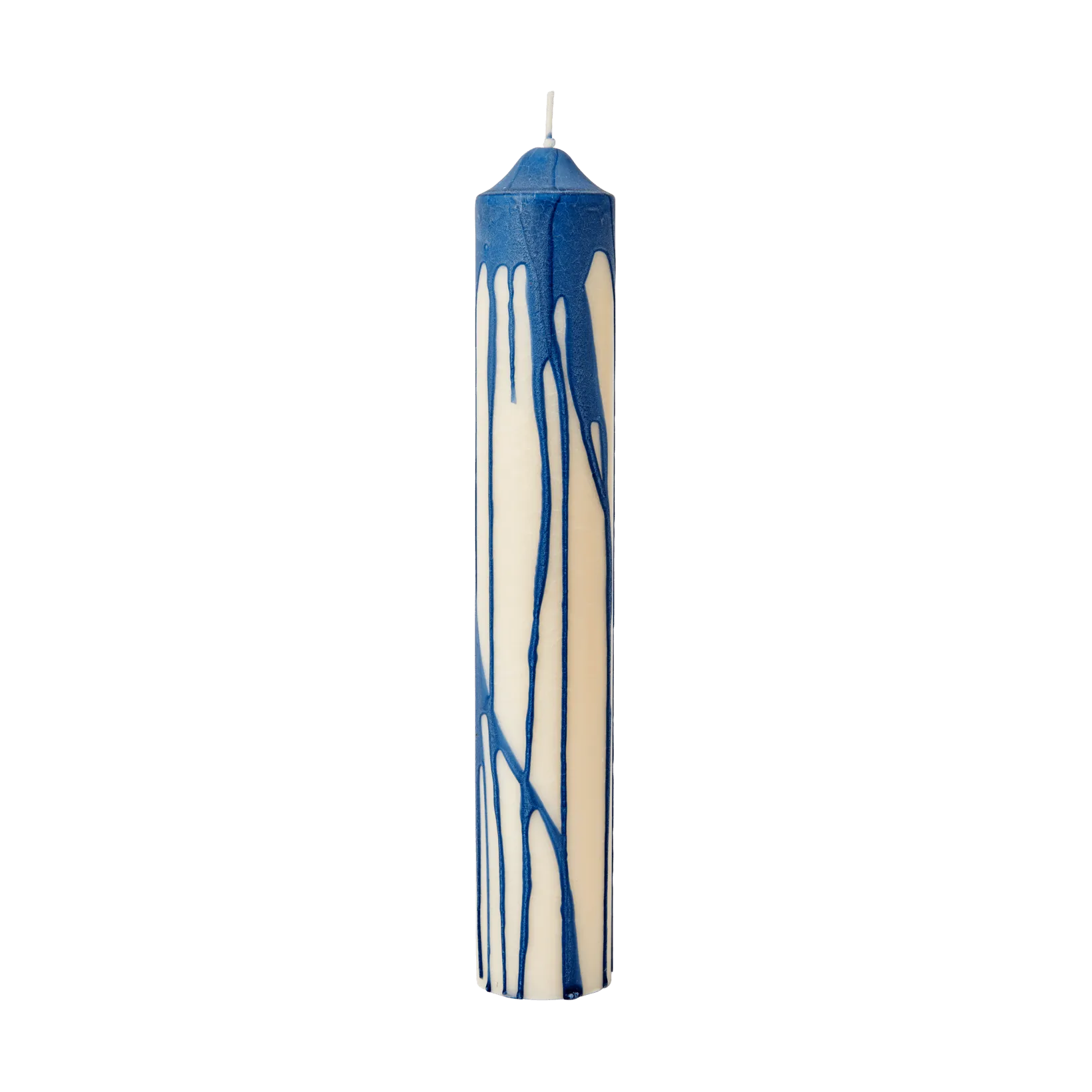 Drip pillar candle, Deep Blue, 30 cm Ferm Living