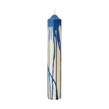 Drip pillar candle - Deep Blue, 30 cm - Ferm Living