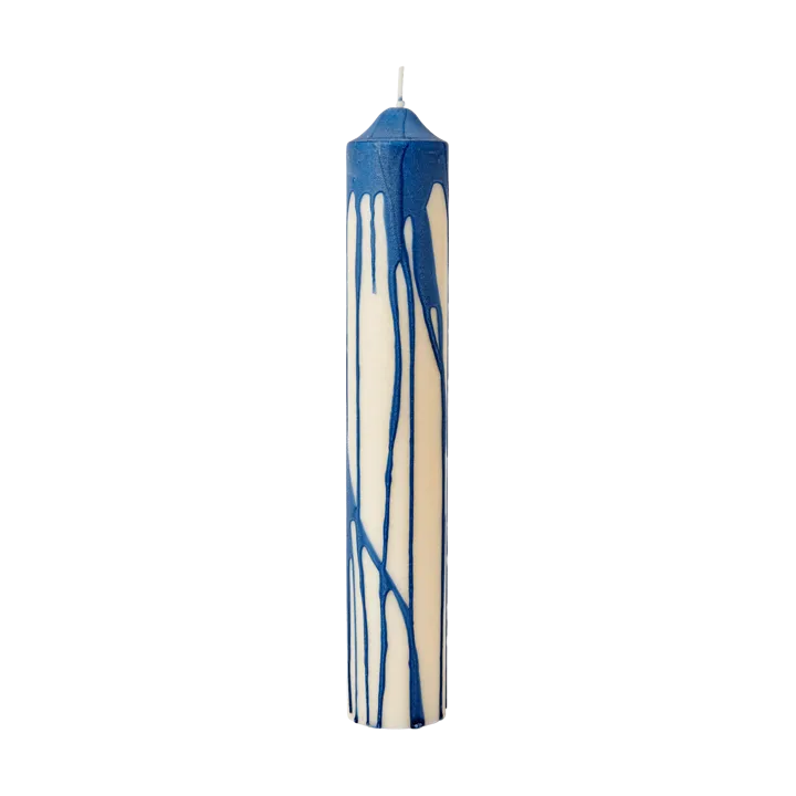 Drip pillar candle - Deep Blue, 30 cm - Ferm Living