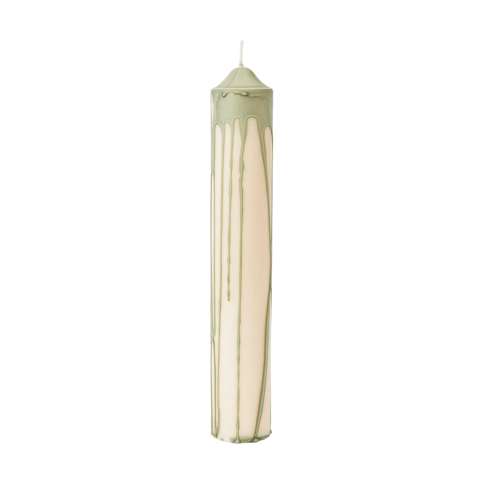 Drip pillar candle, Tea Green, 30 cm Ferm Living