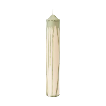 Drip pillar candle - Tea Green, 30 cm - Ferm Living