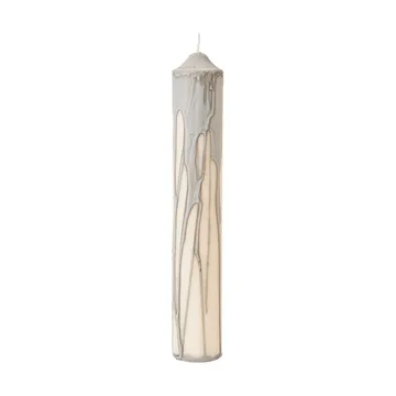 Drip pillar candle - Warm Grey, 30 cm - Ferm Living