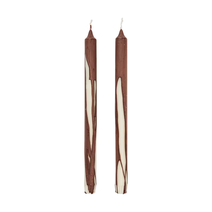 Dryp stearin candle 2-pack - Dark Chocolate - Ferm Living