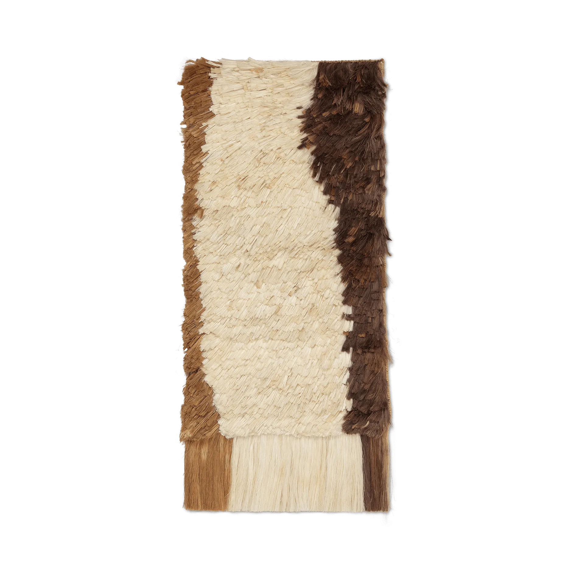 Edge Wall Rug tapestry 50x110 cm, Off-white-Coffee Ferm Living