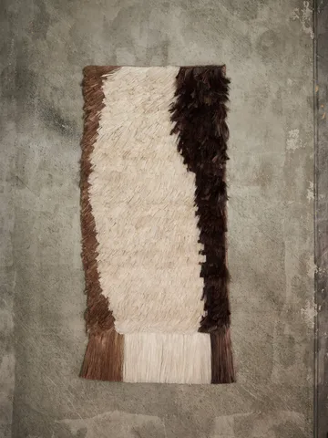 Edge Wall Rug tapestry 50x110 cm - Off-white-Coffee - Ferm Living