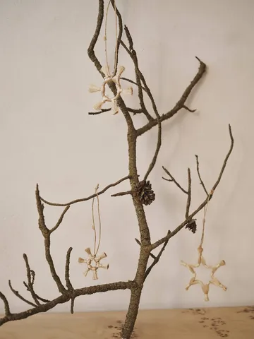 Ferm Living Jute Stars Christmas decoration 3 pieces - Natural - Ferm Living