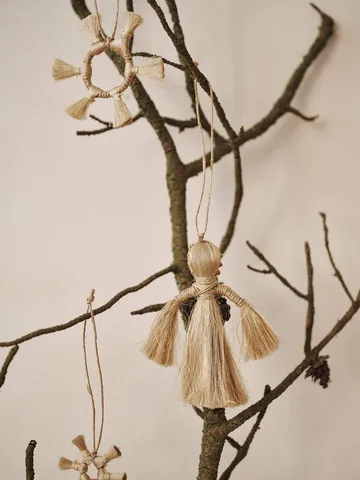 Ferm Living Jute Stars Christmas decoration 3 pieces - Natural - Ferm Living
