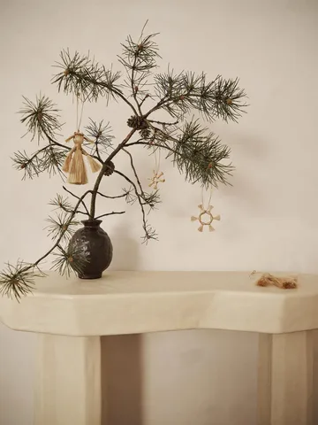 Ferm Living Jute Stars Christmas decoration 3 pieces - Natural - Ferm Living