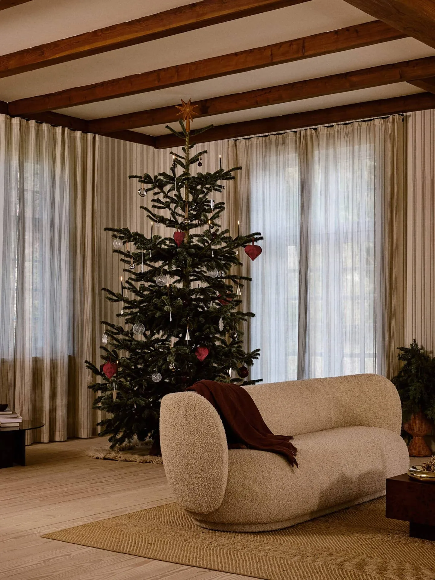 Flurry Christmas baubles 3-pack, S, White Ferm Living
