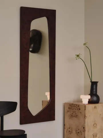 Folia mirror - Dark stained burl, 135 cm - Ferm Living