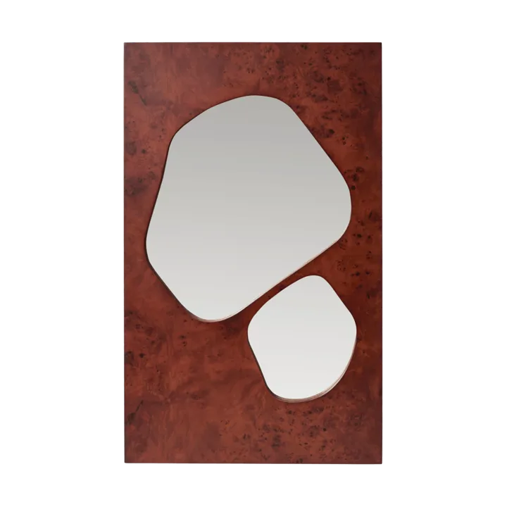 Folia mirror - Dark stained burl, 82 cm - Ferm Living