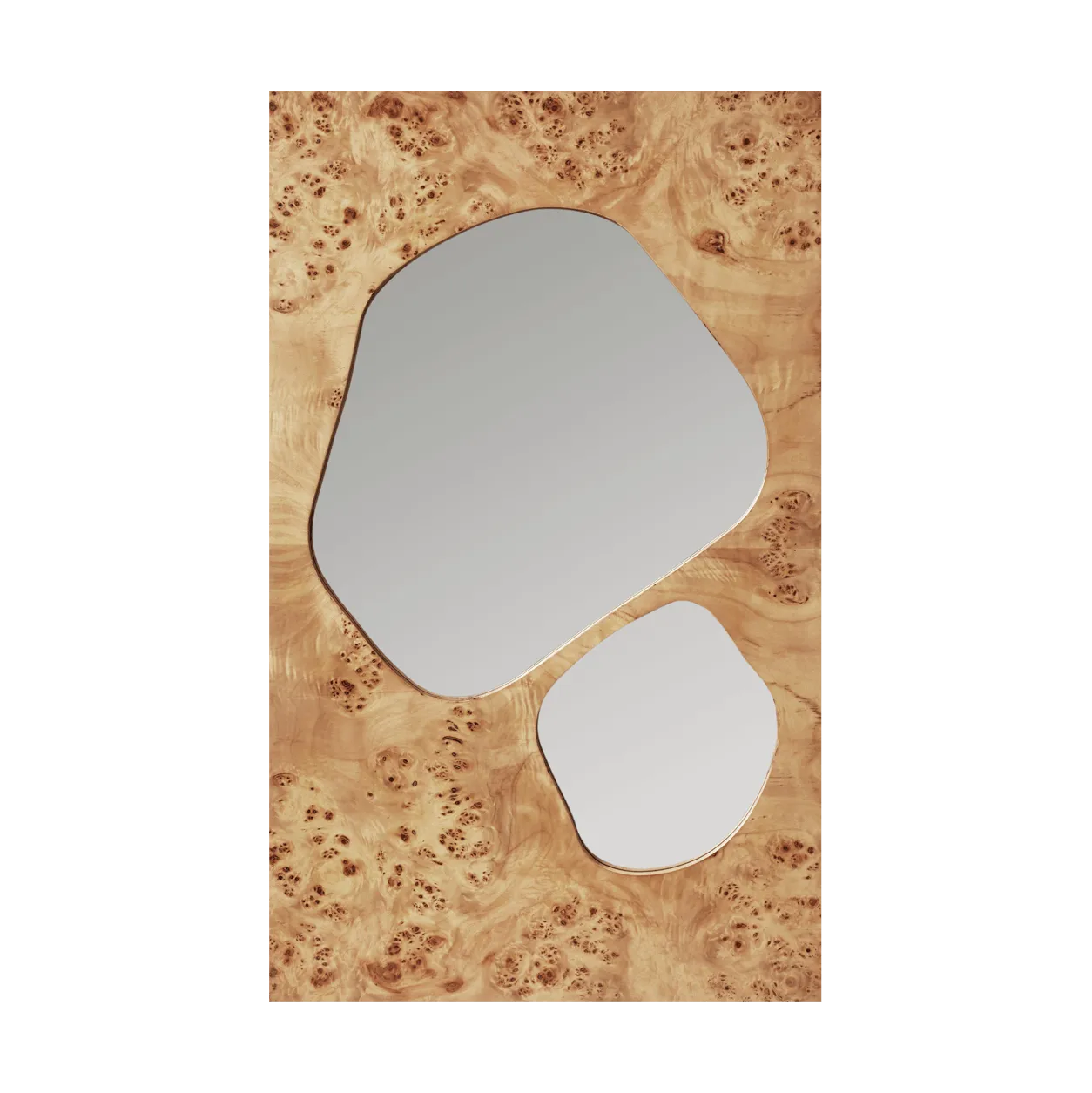 Folia mirror, Natural burl, 82 cm Ferm Living