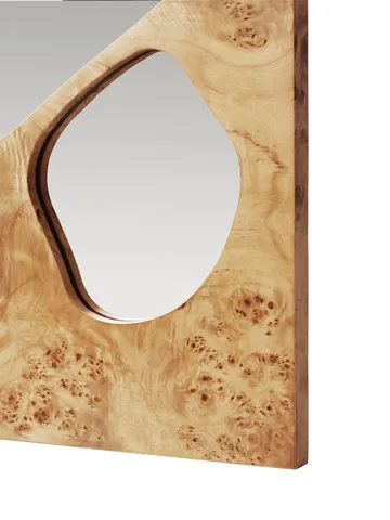 Folia mirror - Natural burl, 82 cm - Ferm Living