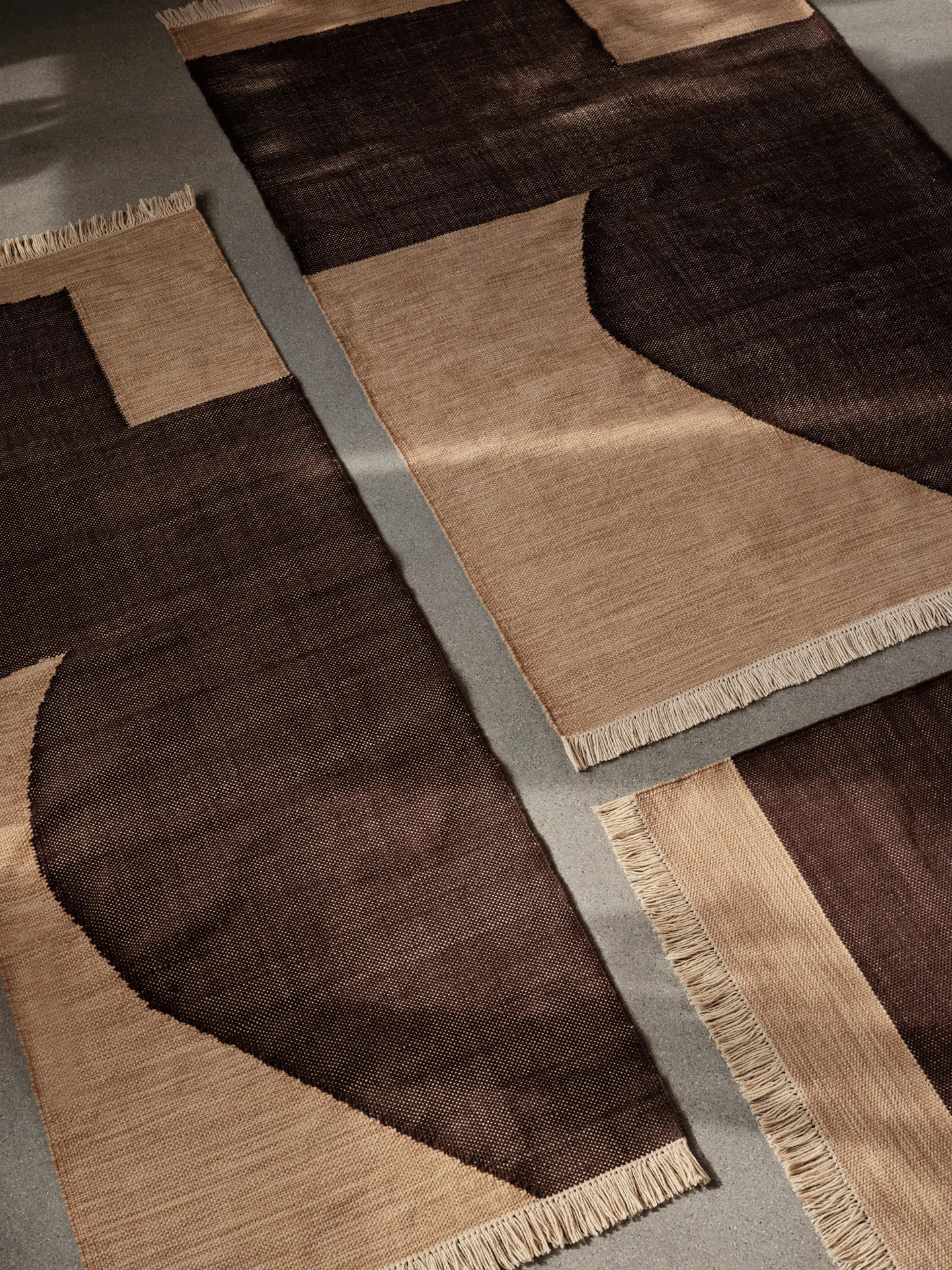 Forene carpet, Tan-Chocolate, 80x140 cm Ferm Living