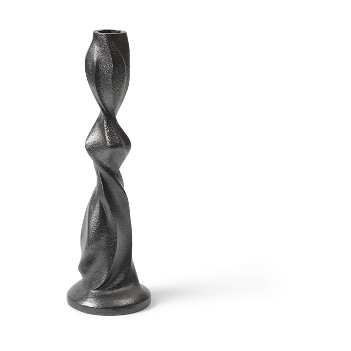 Gale candlestick 25 cm - Blackened Aluminium - Ferm Living