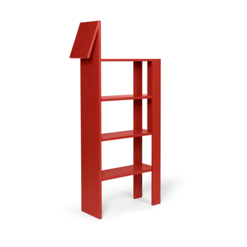 Giraffe bookshelf 69x140 cm - Poppy Red - Ferm Living