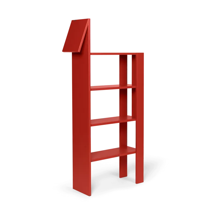 Giraffe bookshelf 69x140 cm - Poppy Red - Ferm Living