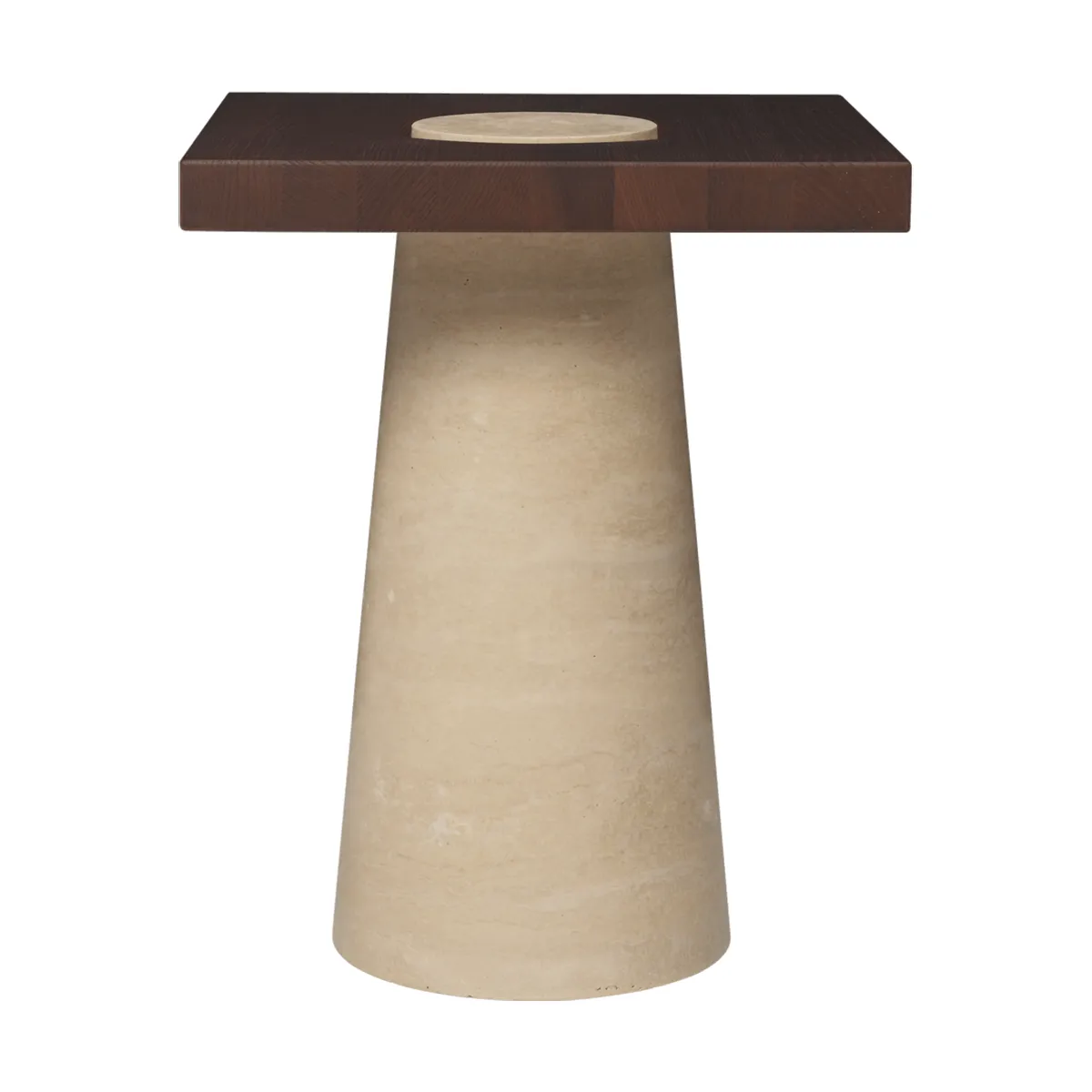 Grova side table, Travertine, 40x40x50 cm Ferm Living