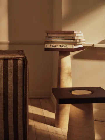 Grova side table - Travertine, 40x40x50 cm - Ferm Living