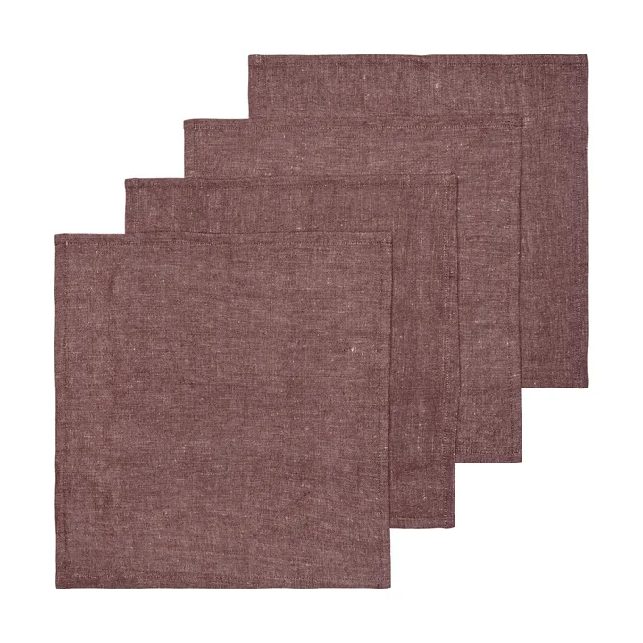 Hale napkin 4-pack - Chestnut, 35x35 cm - Ferm Living