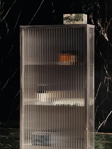 Haze wall cabinet 35x100 cm - Stainless steel - Ferm Living