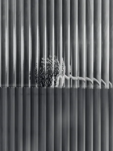 Haze wall cupboard - Reeded glass - stainless steel - Ferm Living