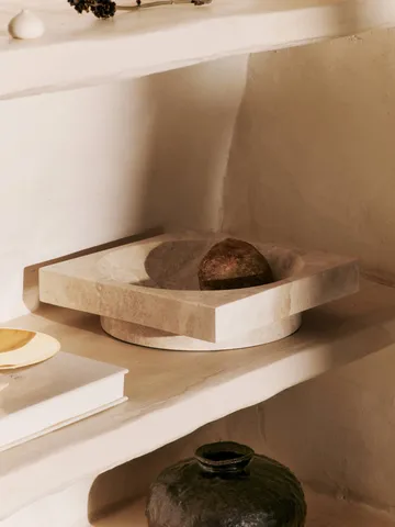 Hew decorative bowl lid - Travertine - Ferm Living