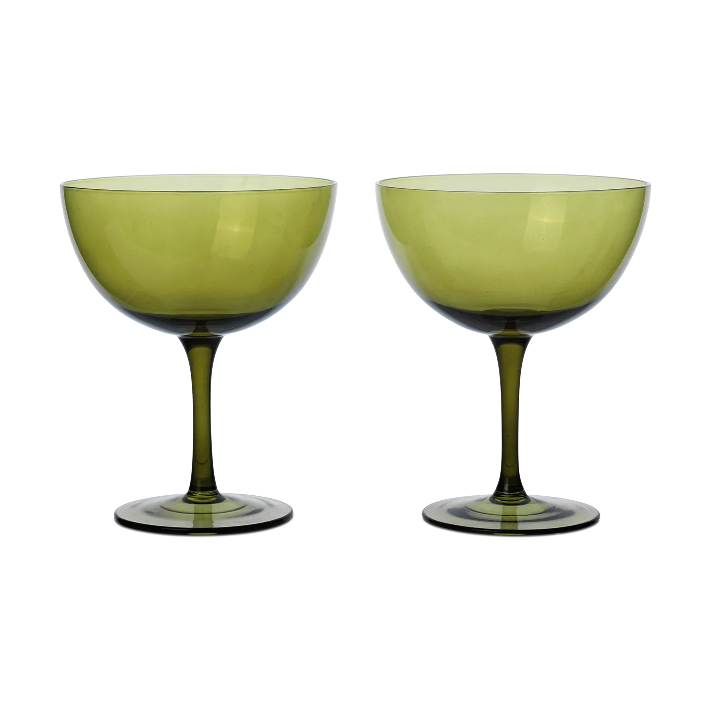 Host cocktail glass 24 cl 2-pack, Moss green Ferm Living