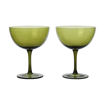 Host cocktail glass 24 cl 2-pack - Moss green - Ferm Living