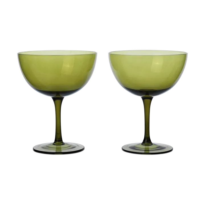 Host cocktail glass 24 cl 2-pack - Moss green - Ferm Living