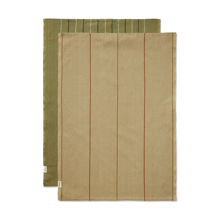Ito kitchen towel 50x70 cm 2-pack - Seaweed-flax - Ferm Living