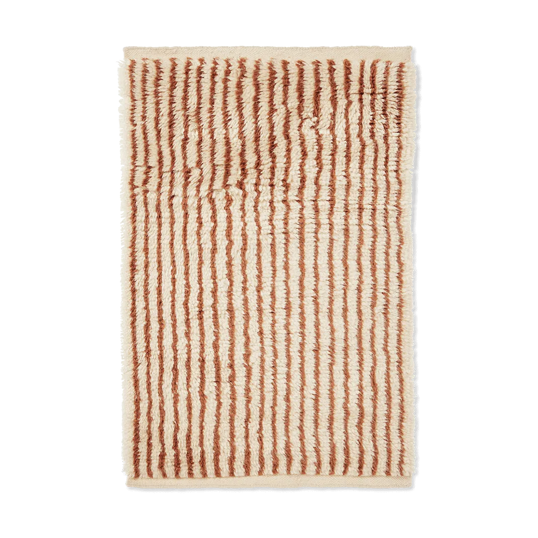 Kami rug, Off white-red brown, 80x120 cm Ferm Living