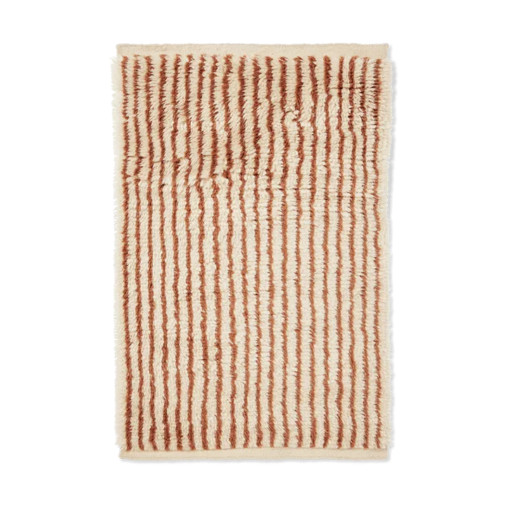 Kami rug - Off white-red brown, 80x120 cm - Ferm Living