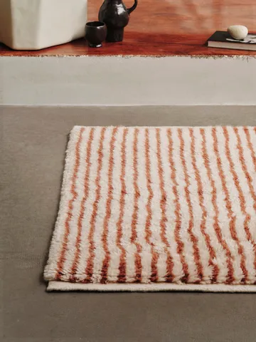 Kami rug - Off white-red brown, 80x120 cm - Ferm Living
