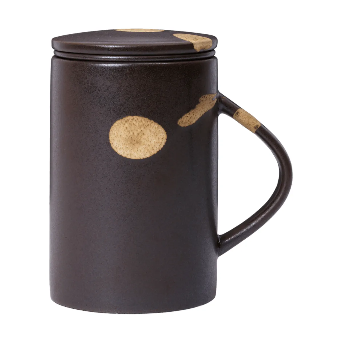 Koyo tea mug with infuser 40 cl, Dark brown-buff Ferm Living